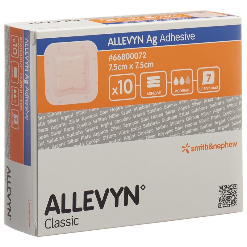 ALLEVYN AG ADHESIVE Wundkompr 7.5x7.5cm 10 Stk
