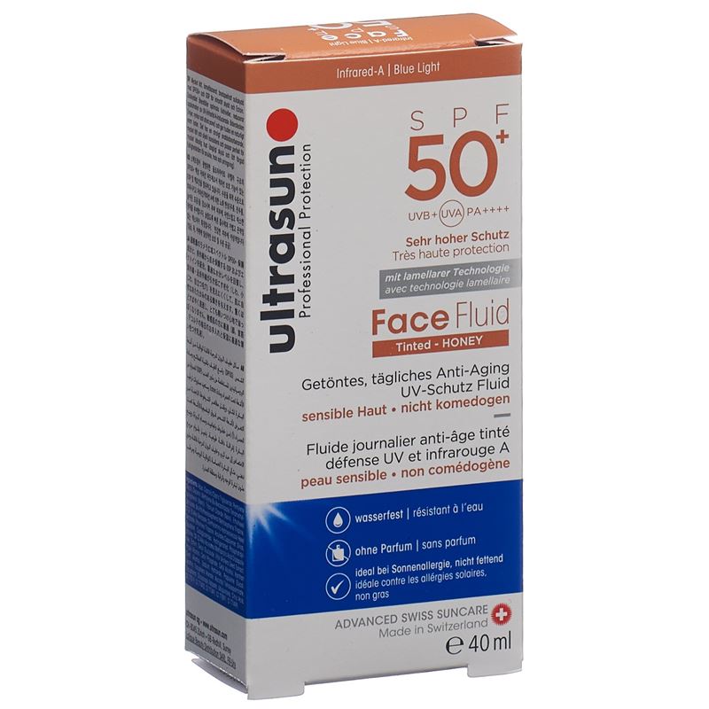 ULTRASUN Face Fluid SPF50+ Tinted HONEY 40 ml