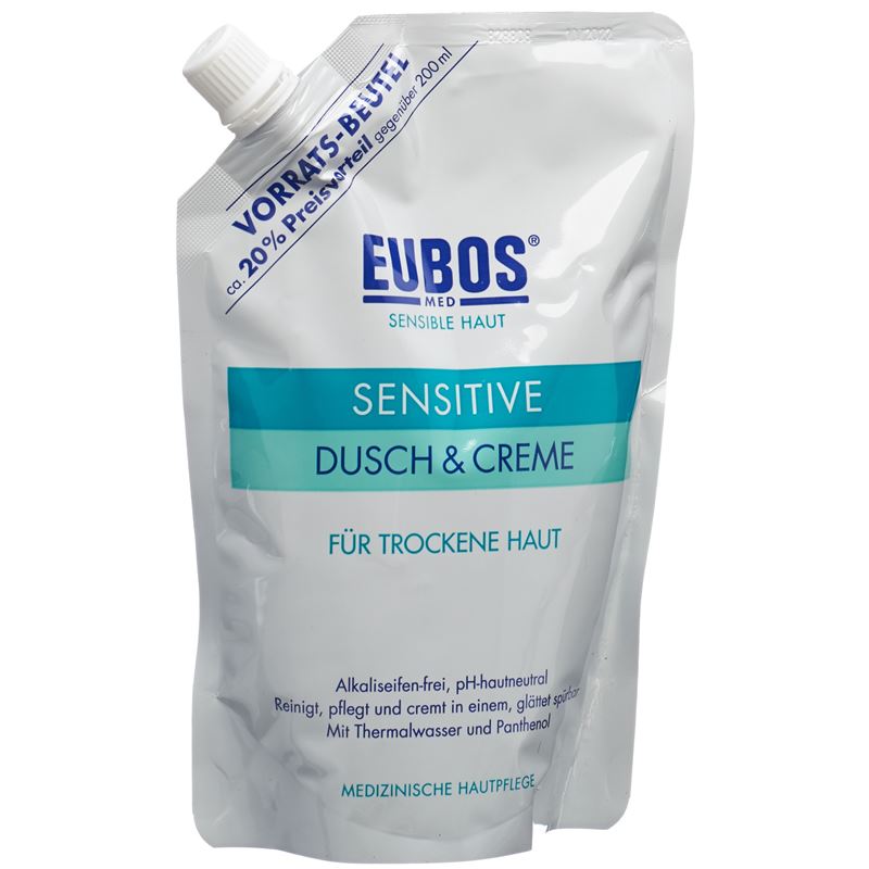 EUBOS Sensitive Dusch + Creme refill 400 ml