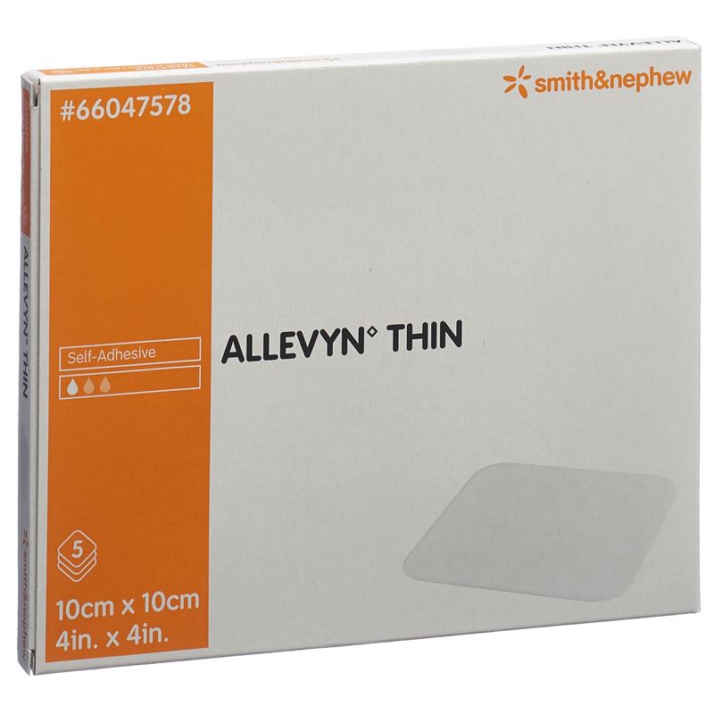 ALLEVYN THIN Wundverband 10x10cm 5 Stk