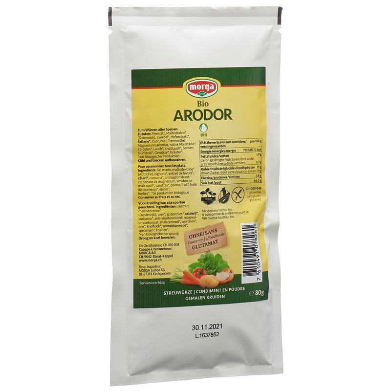 MORGA Arodor Streuwürze Bio Knospe Btl 80 g