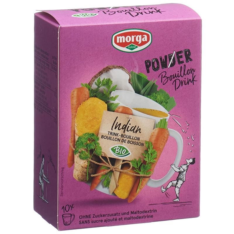 MORGA PowerPowder BouillonDri Indi Bio 10 Btl 4 g