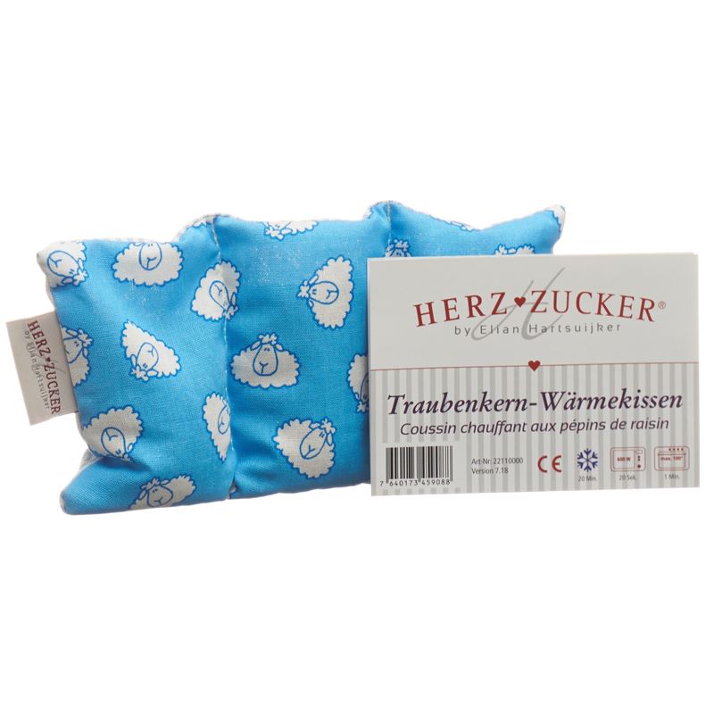 HERZZUCKER Traubenkernkissen 18x10cm Baby Schaf