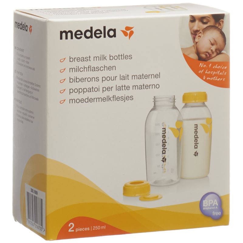 MEDELA Milchflasche 250ml inkl Deckel m Einl 2 Stk