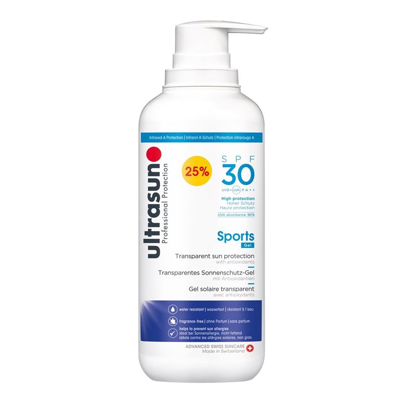 ULTRASUN Sports Gel SPF 30 -25% Disp 400 ml