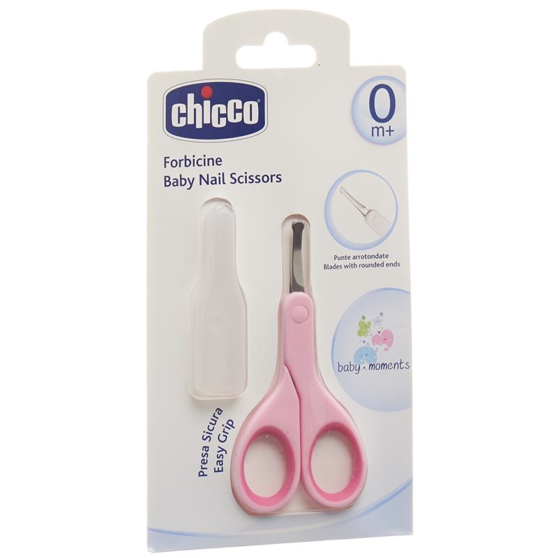 CHICCO Babyschere mit Schutzkappe rosa