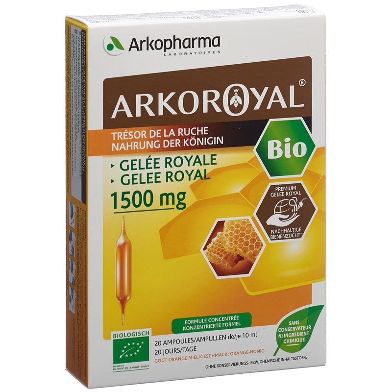 ARKOROYAL Gelée Royale 1500 mg Bio 20 x 10 ml