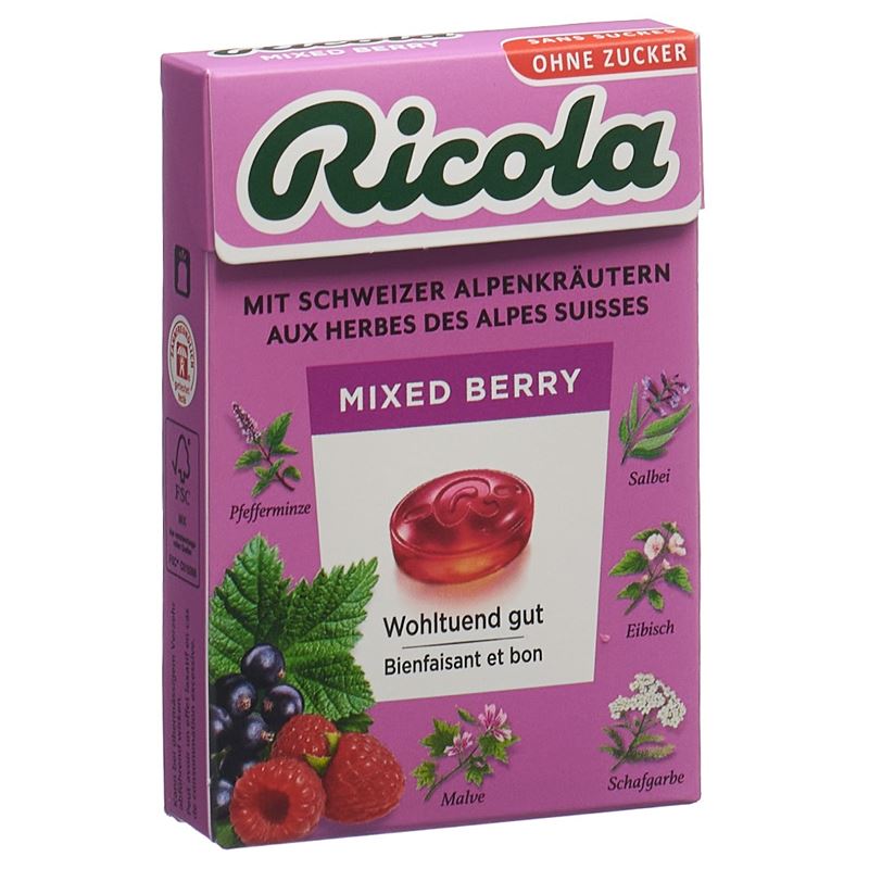 RICOLA Mixed Berry Bonbons o Zucker Box 50 g