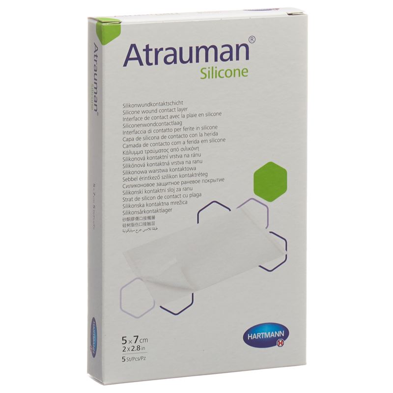 ATRAUMAN Silicone 5x7cm steril 5 Stk