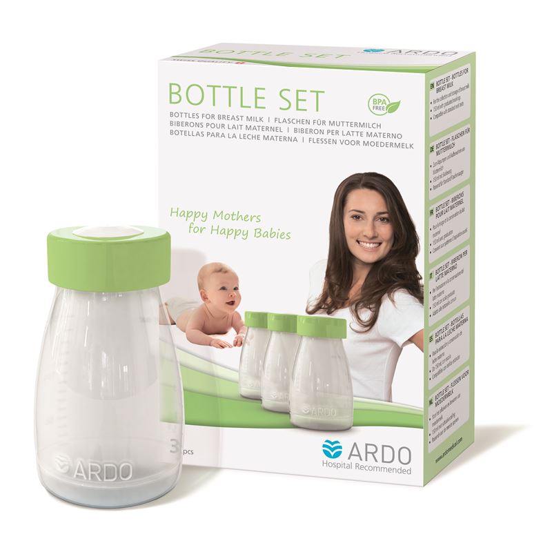 ARDO BOTTLE SET Flaschen Muttermilch 3 Stk