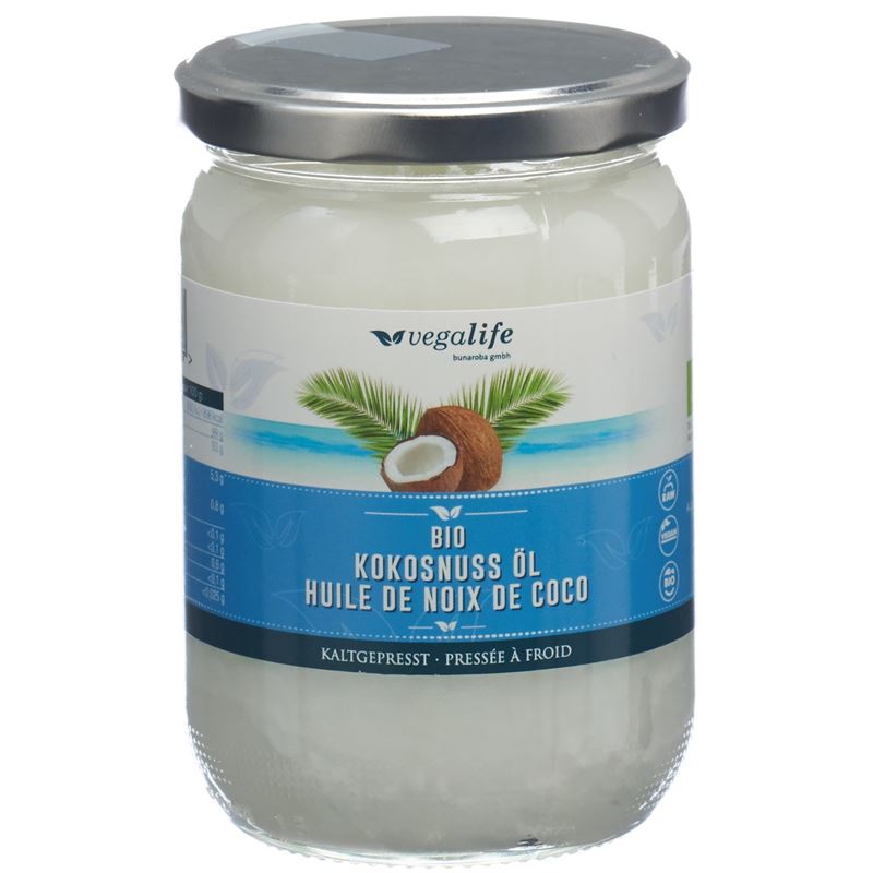 VEGALIFE Kokosnuss Öl Glas 500 ml