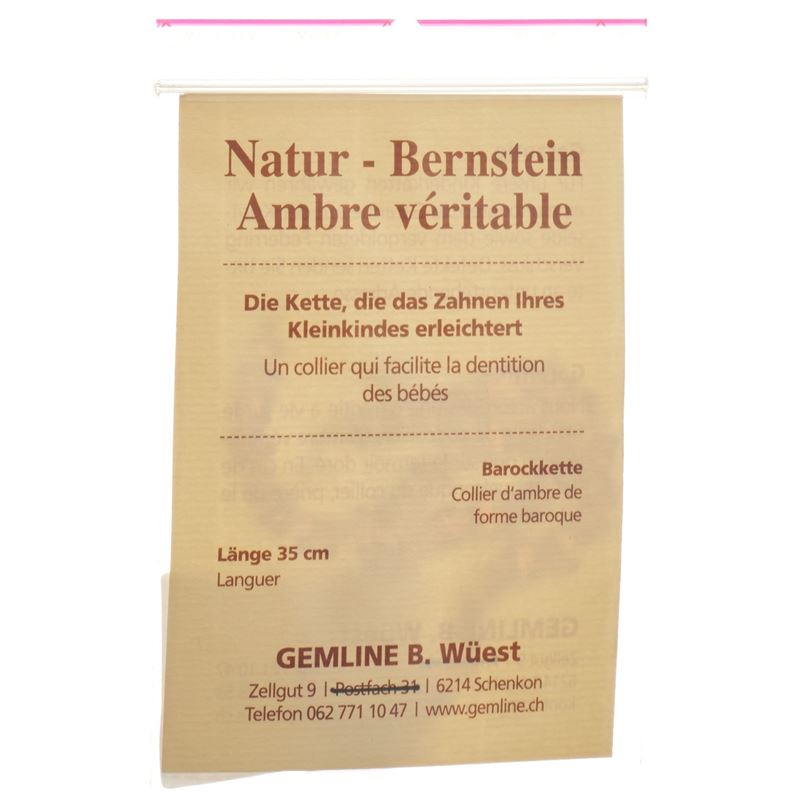 KERN Natur Bernstein Barockkette 35cm Bébé