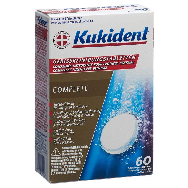 KUKIDENT Reinigung-Tabs frische Minze 60 Stk