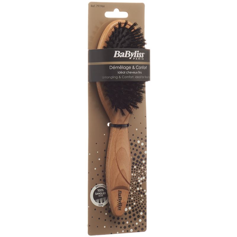 BABYLISS Pneumatische Holzbürste 100% Wildschwein