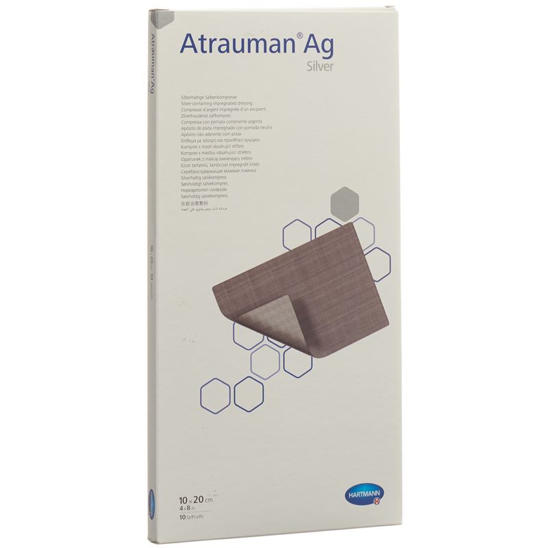 ATRAUMAN Ag Kompressen 10x20cm steril 10 Stk