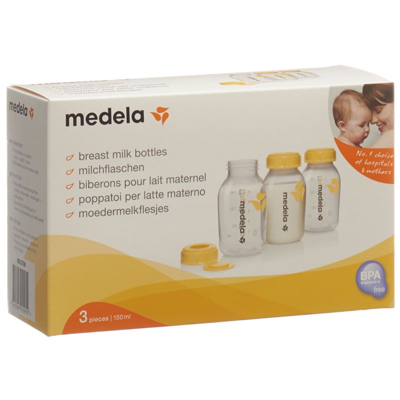 MEDELA Milchflasche 150ml inkl Deckel m Einl 3 Stk