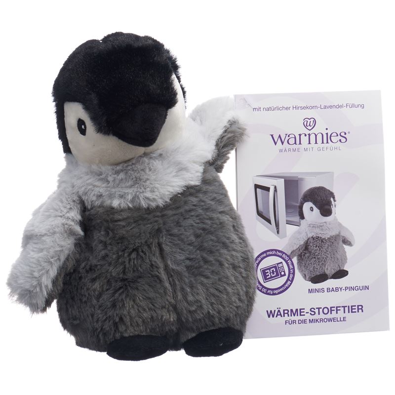 WARMIES Minis Wärme-Stofftier Baby-Pinguin