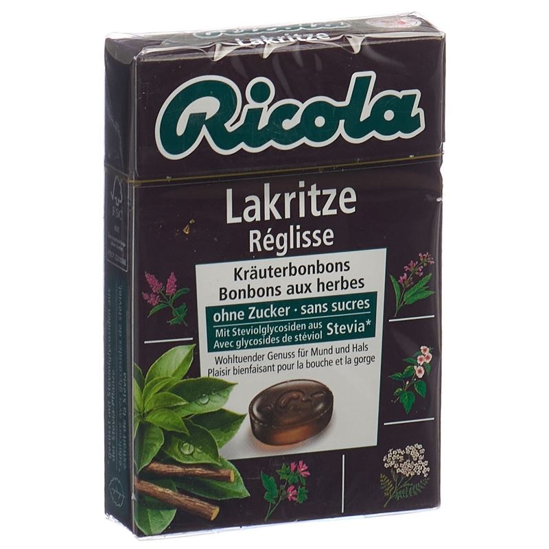 RICOLA Lakritze Bonbons oZ m Stevia Box 50 g