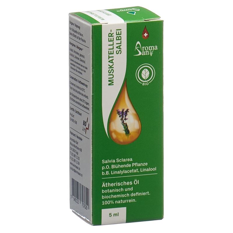 AROMASAN Muskateller Salbei Äth/Öl Schach Bio 5 ml