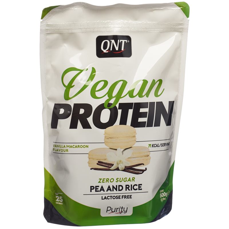 QNT Vegan Protein Zero Sug-Lact Fr Van Macar 500 g