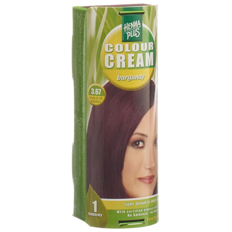 HENNA PLUS Colour Cream 3.67 burgund 60 ml