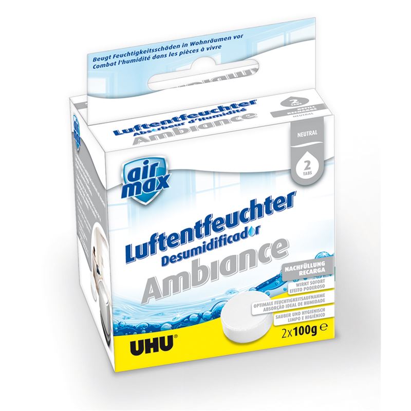 UHU AIRMAX Luftentfeuchter Tabs neutral 2 x 100 g