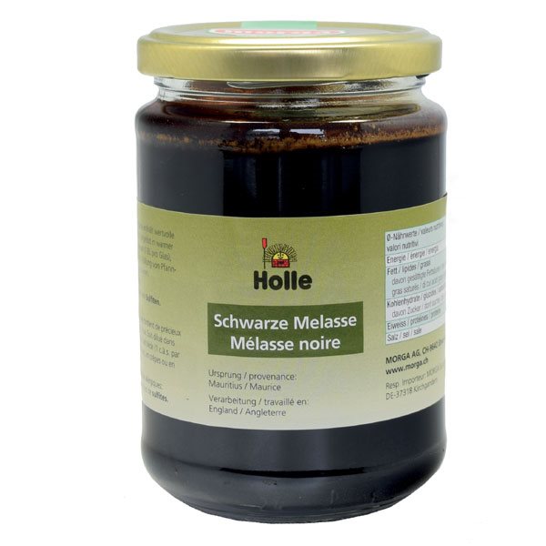 MORGA Schwarze Melasse flüssig Glas 450 g