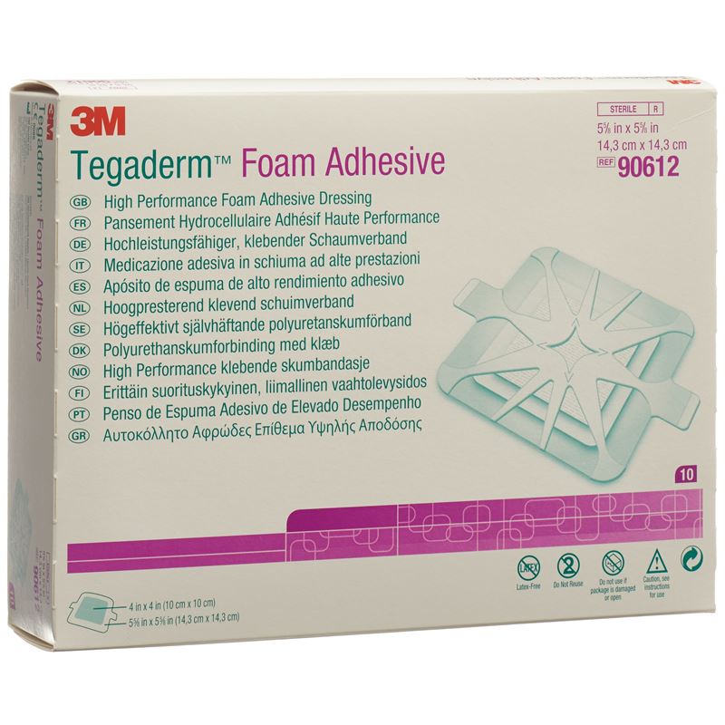 3M TEGADERM FOAM Schaumkompr 10x10cm adh 10 Stk