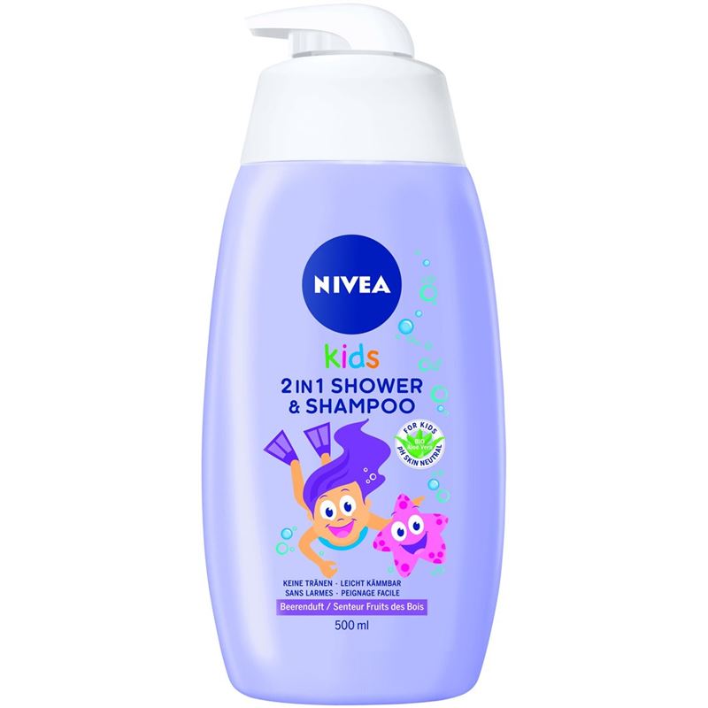 NIVEA Kids 2in1 Shower & Shampoo Girl 500 ml