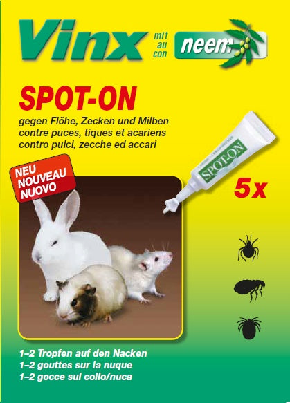 VINX Bio Spot On Tropfen mit Neem Nager 5 x 1 ml