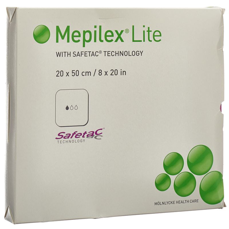 MEPILEX Lite Absorptionsverb 20x50cm Silik 4 Stk